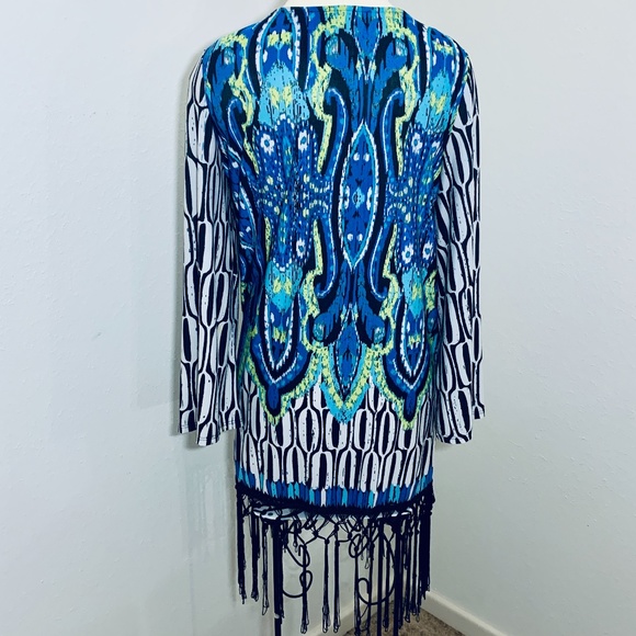 L&B Western Boho Fringe Mini Dress or Tunic Medium - Picture 7 of 8